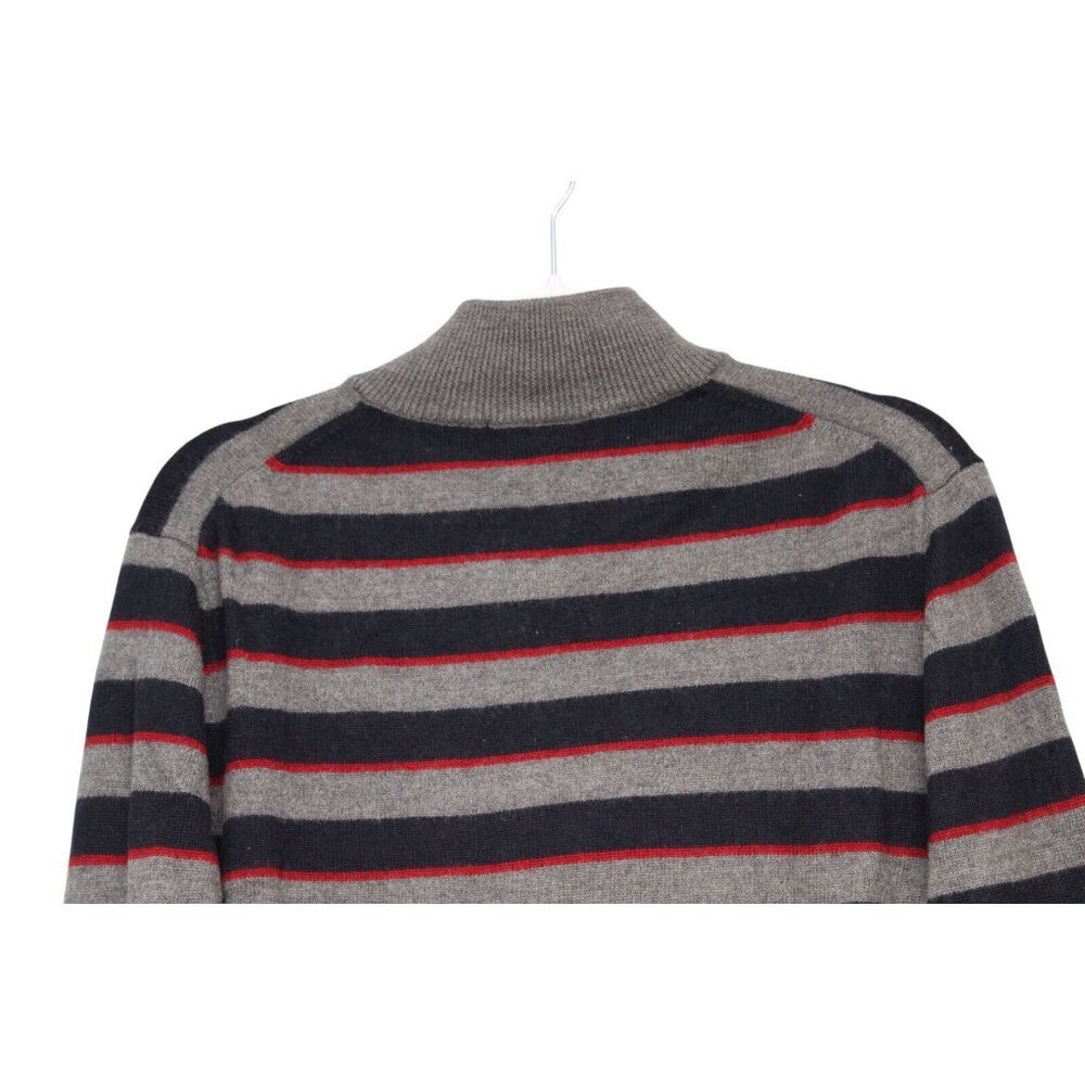 Brooks Brothers Mens Sweater Large 100% Merino Wool Extra Fine Italian Striped - Picture 11 of 12